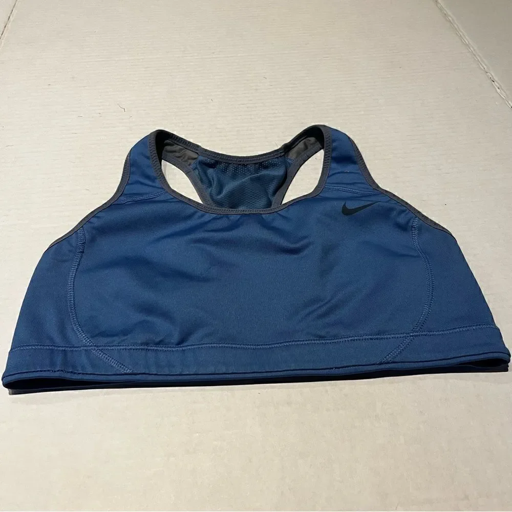 Nike Sports Bra Medium sky blue and gray Dri Fit